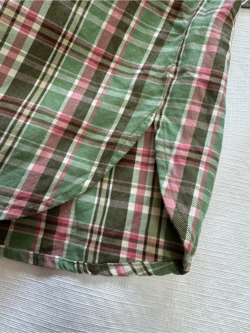 Ralph Lauren Green Plaid Midi Shirt Dress with Waist Tie size6 - Picture 9 of 11